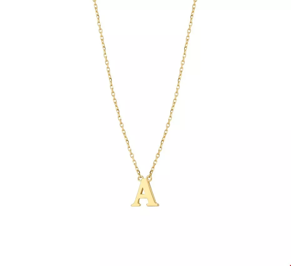 Huiscollectie 4021365 Collier Geelgoud Letter A 40 - 42 - 44 cm