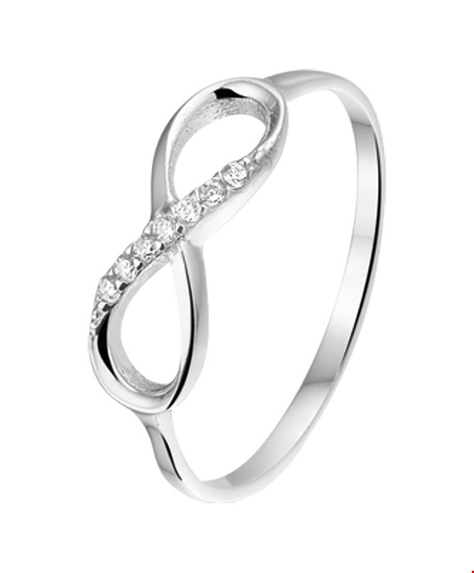 Ring mit Zierstein zilver casual uitstraling Sieraden Ringen 