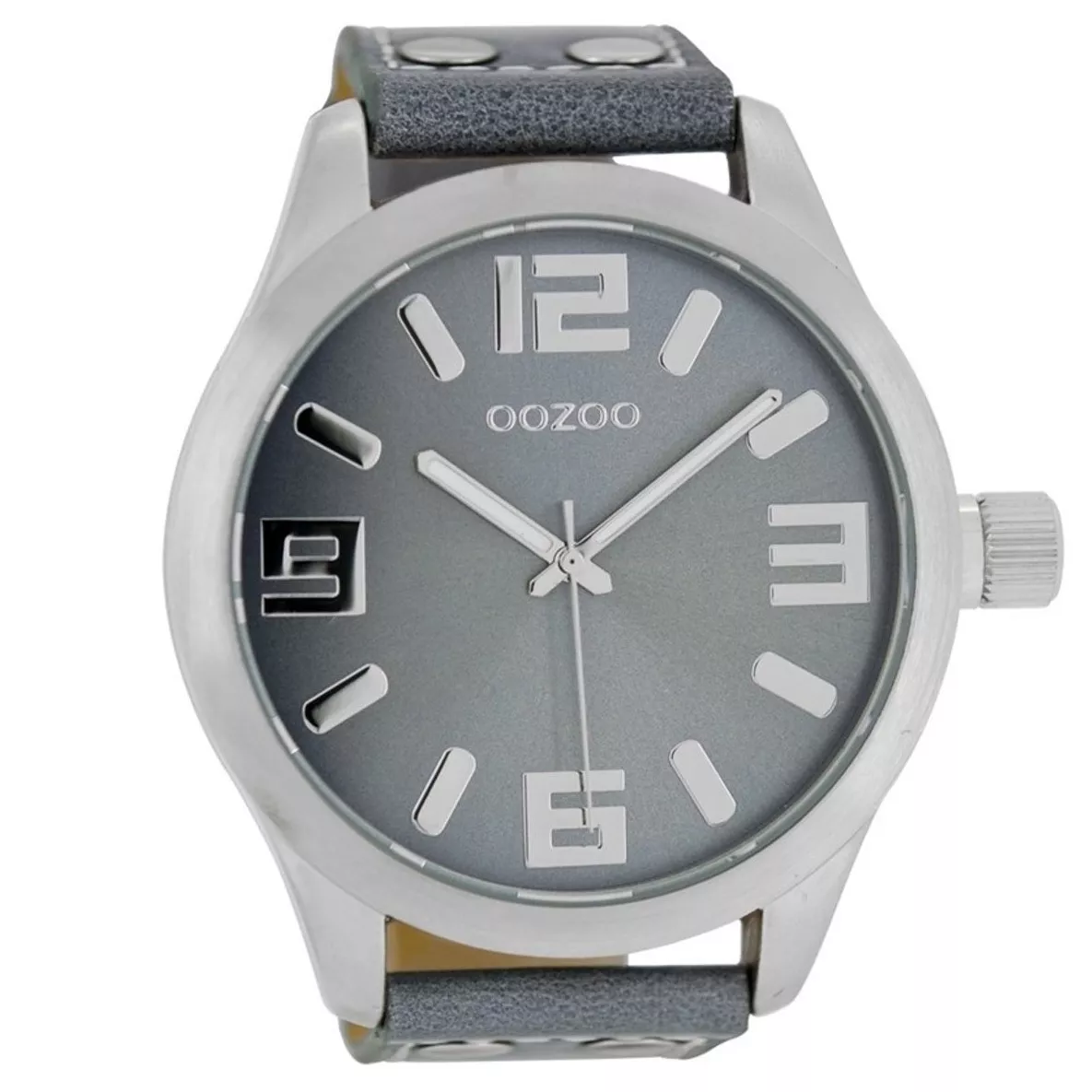 OOZOO C1010 Horloge Timepieces zilverkleurig-aquagrey 51 mm