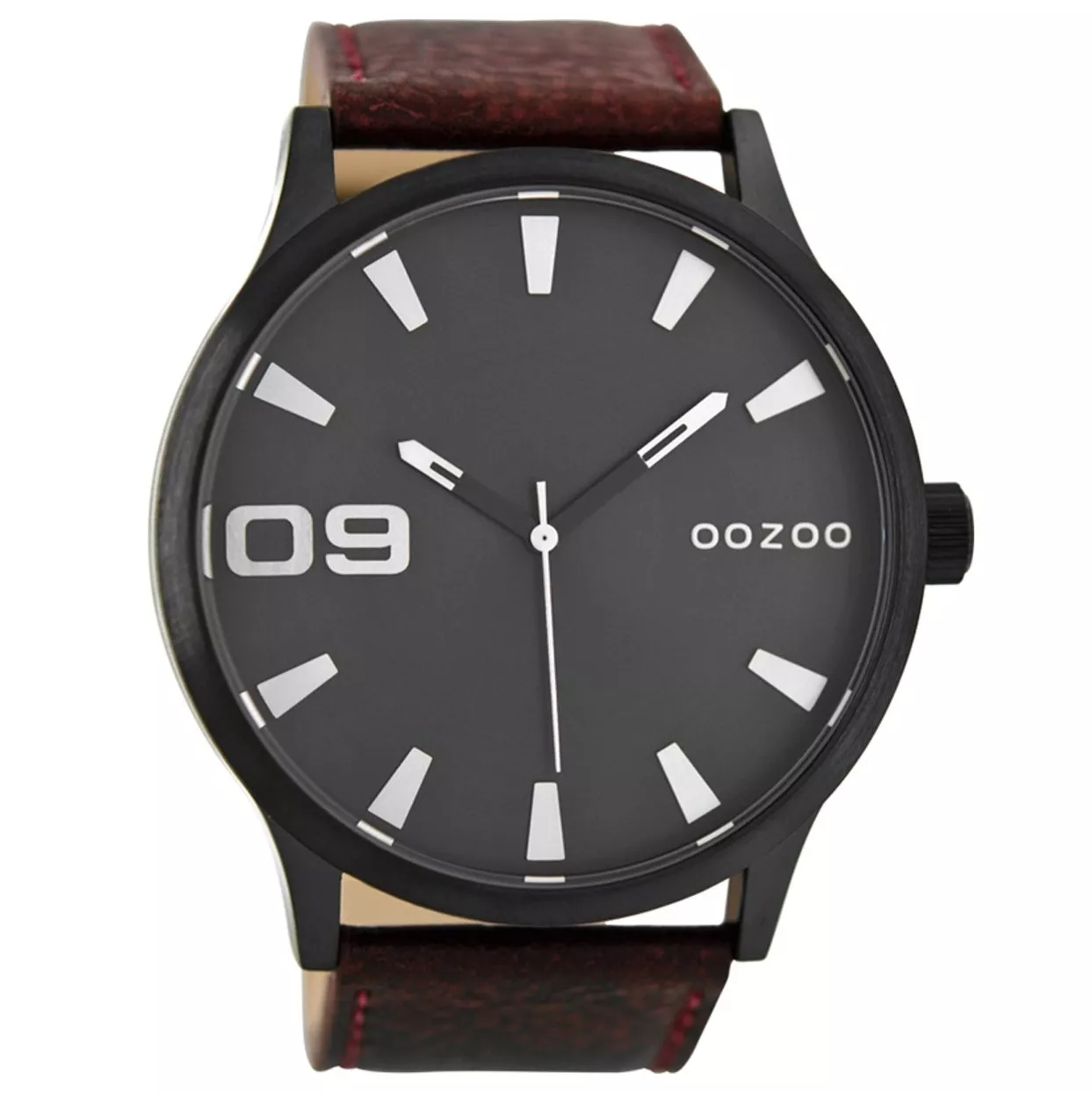 OOZOO C8532 Horloge Timepieces Collection donkerrood-zwart 50 mm