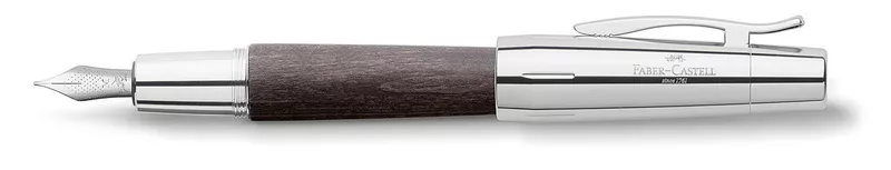Vulpen Faber-Castell FC-148222 E-motion chroom/ zwart perenhout EF