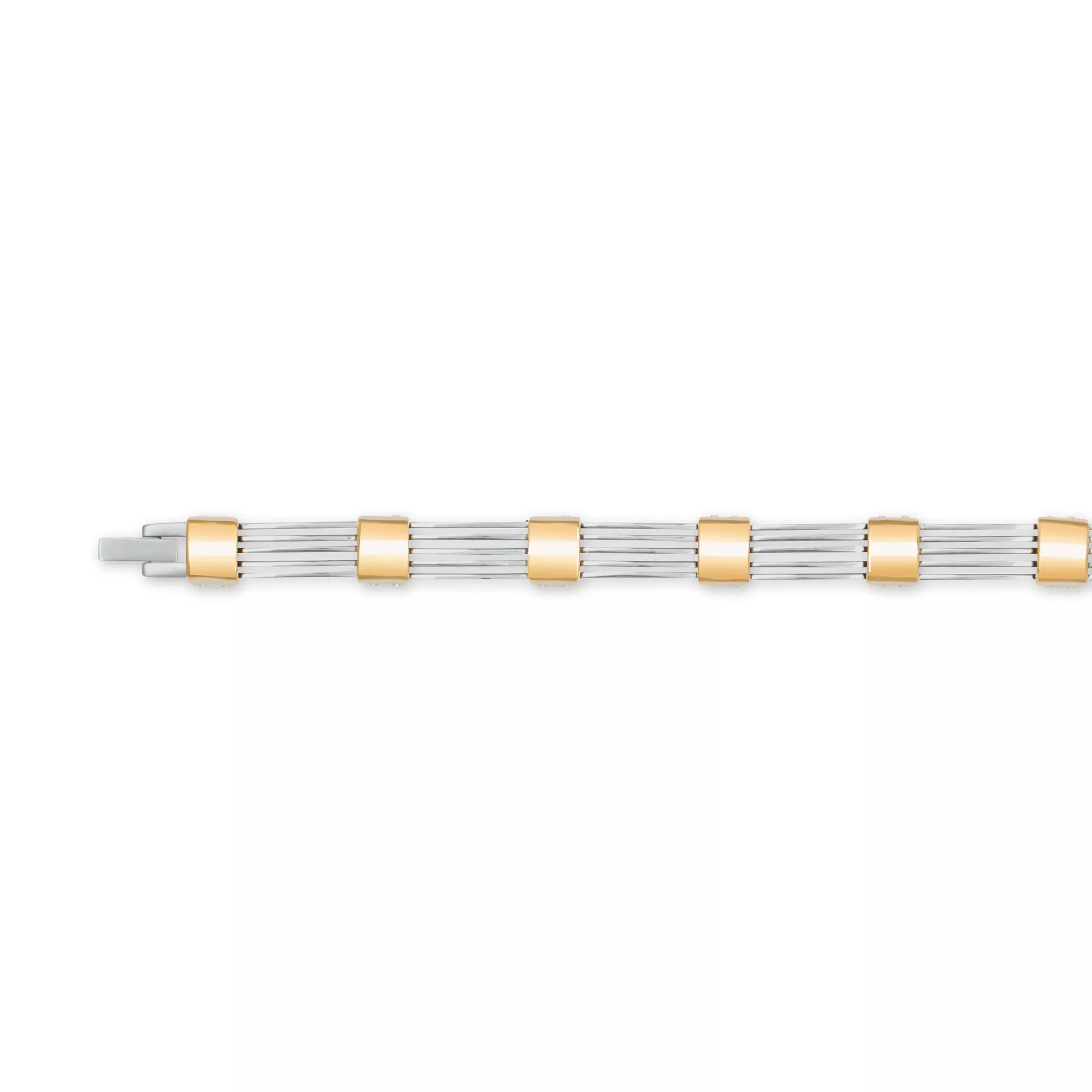 Slate 404.0122.21 Armband staal zilver- en goudkleurig 21 cm