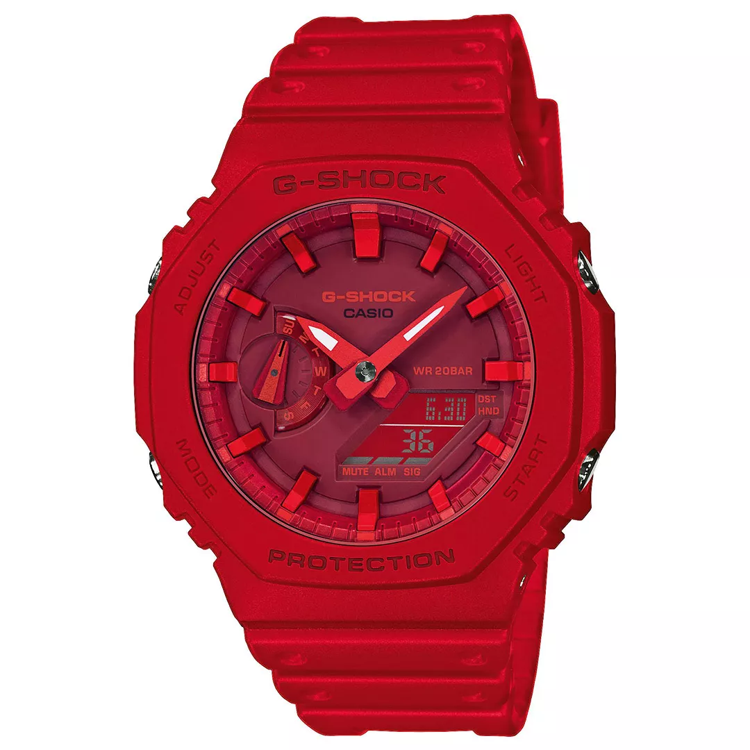 Casio G-Shock GA-2100-4AER Horloge Classic rood 45 mm