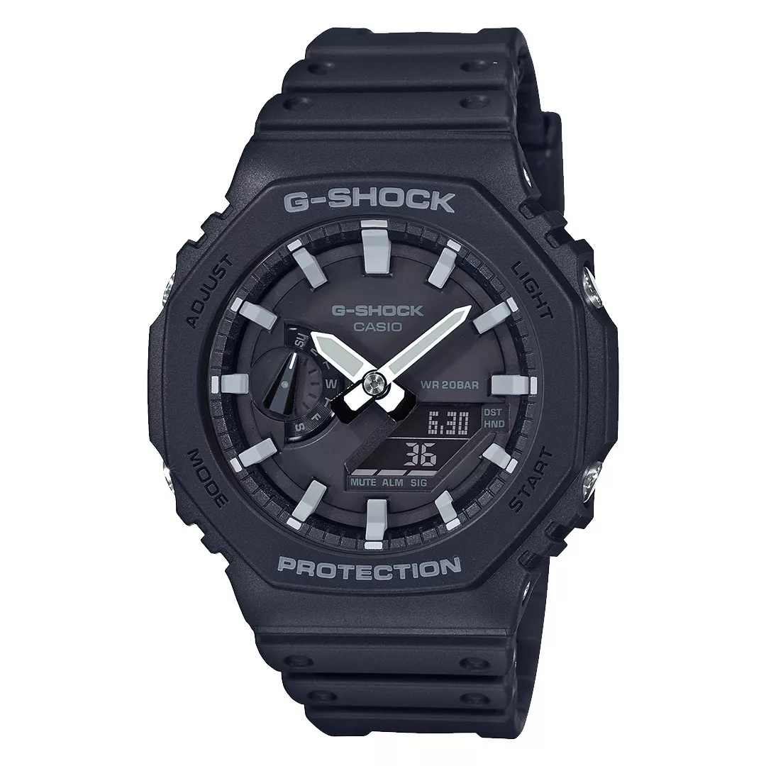 Casio G-Shock GA-2100-1AER Horloge met 5 alarmen en timer 45 mm