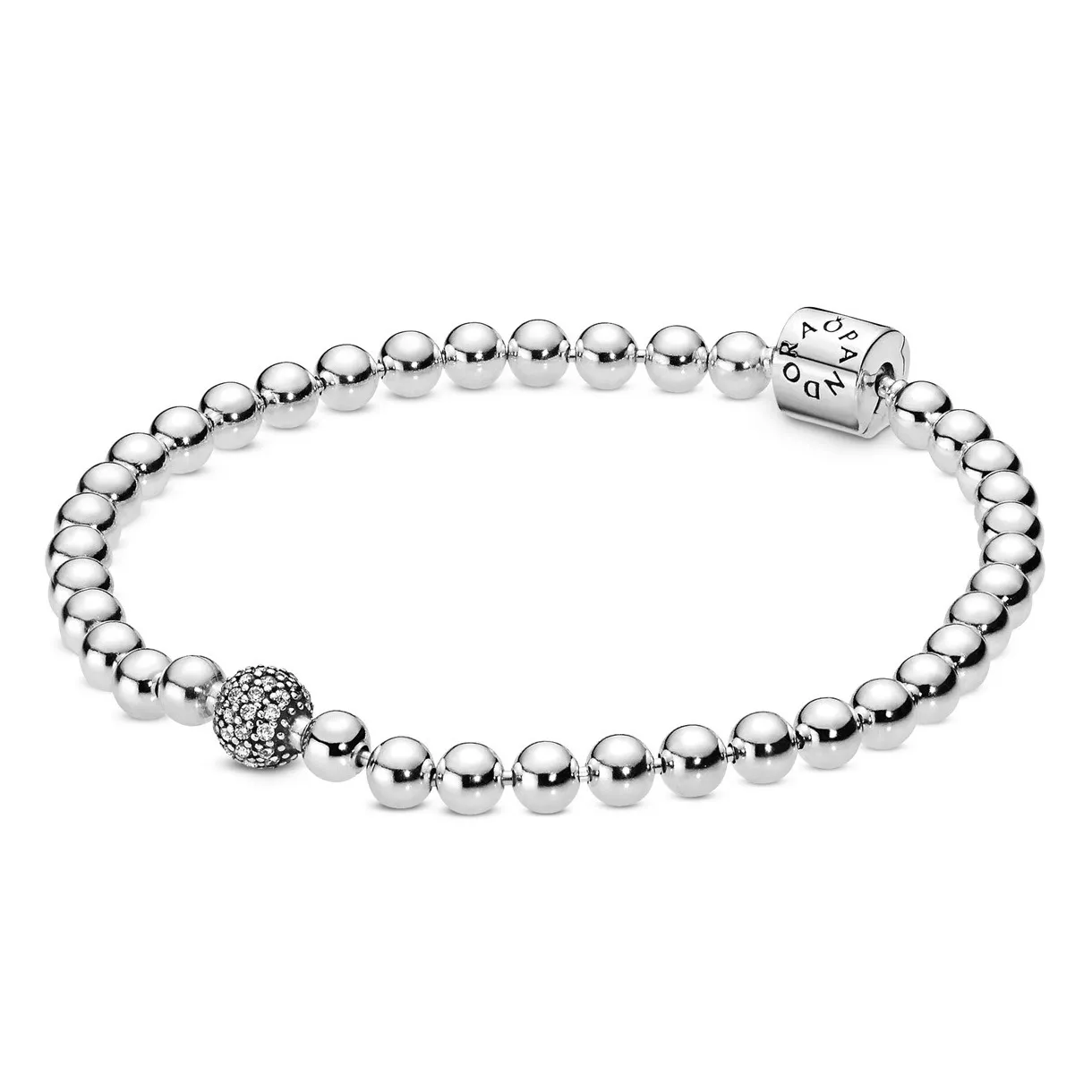 Pandora 598342CZ zilveren Armband Beads and Pave