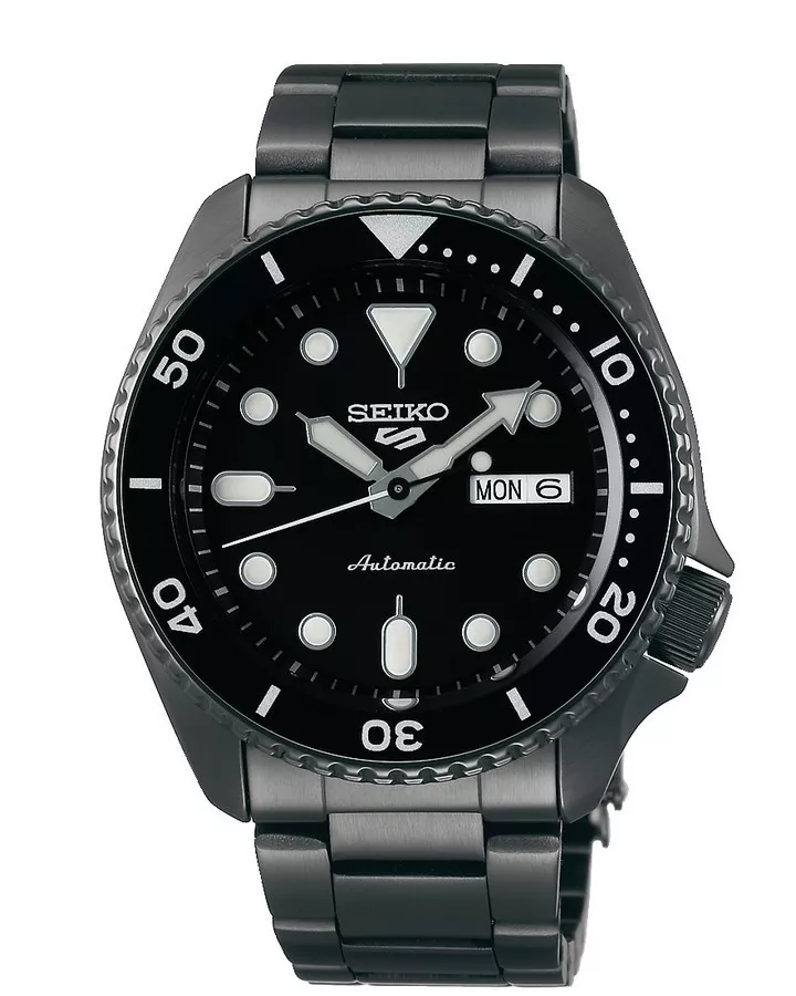 Seiko 5 Sports SRPD65K1 herenhorloge Automaat zwarte wijzerplaat 42,5 mm