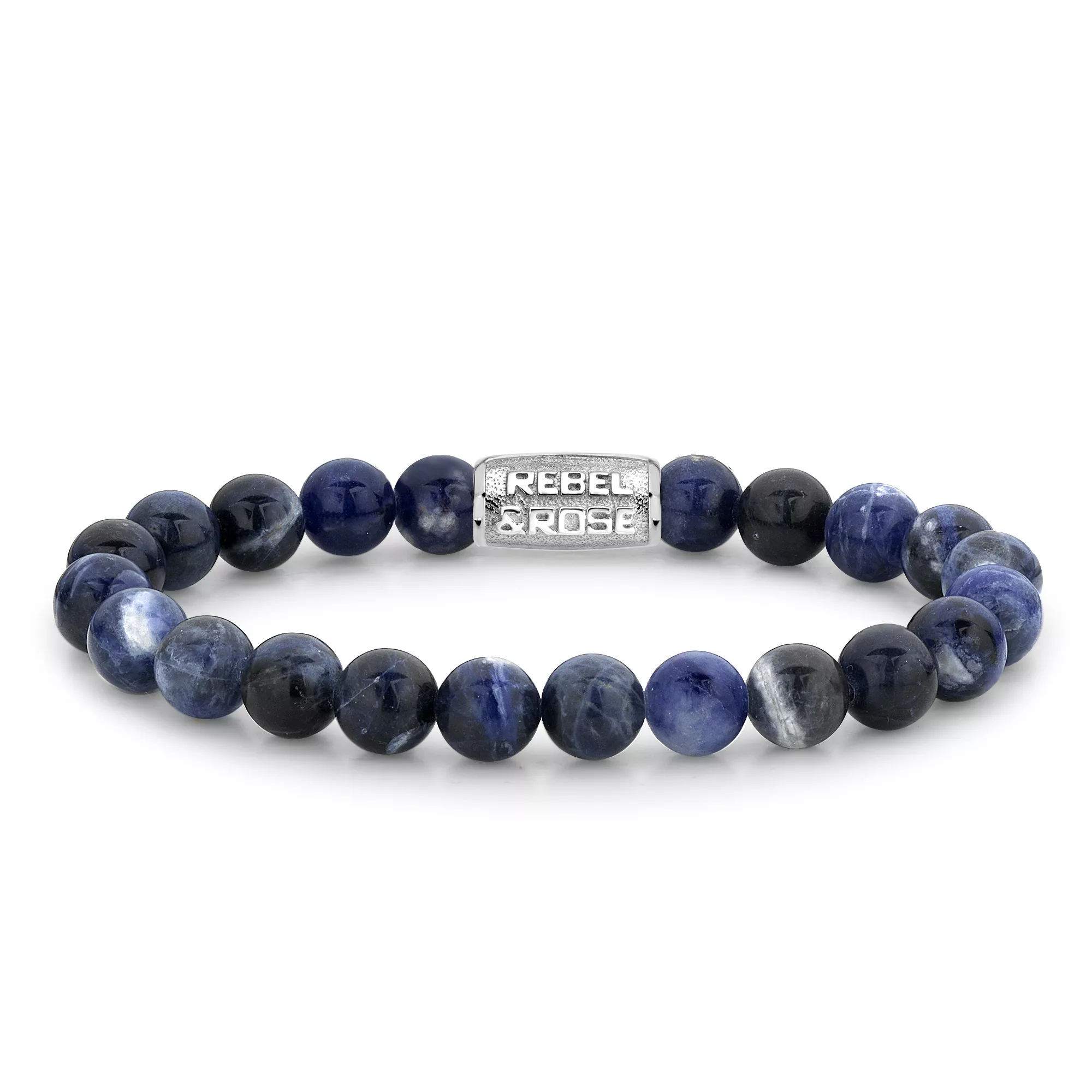 Rebel and Rose RR-80010-S Armband Midnight Blue 8 mm blauw-zilver
