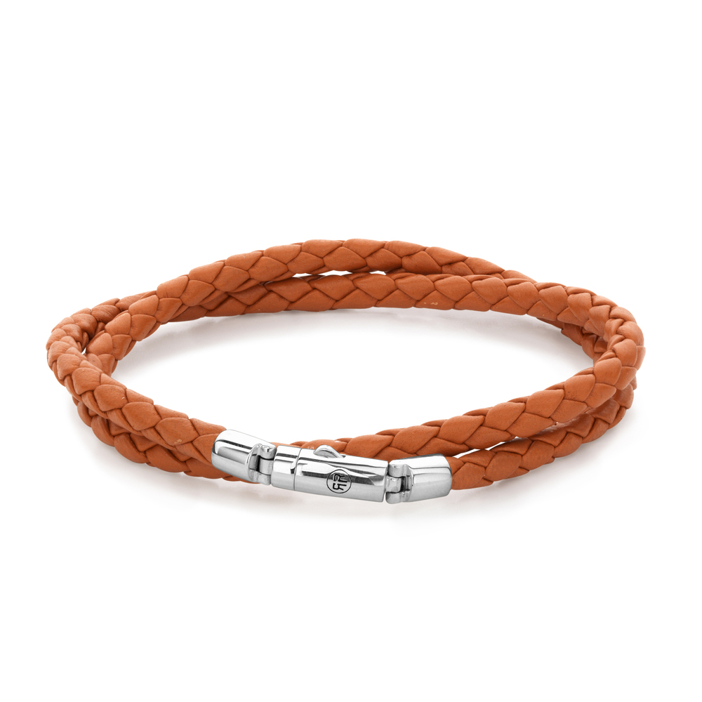 wassen Zuivelproducten native Rebel and Rose RR-L0096-S Armband Twisted Orange