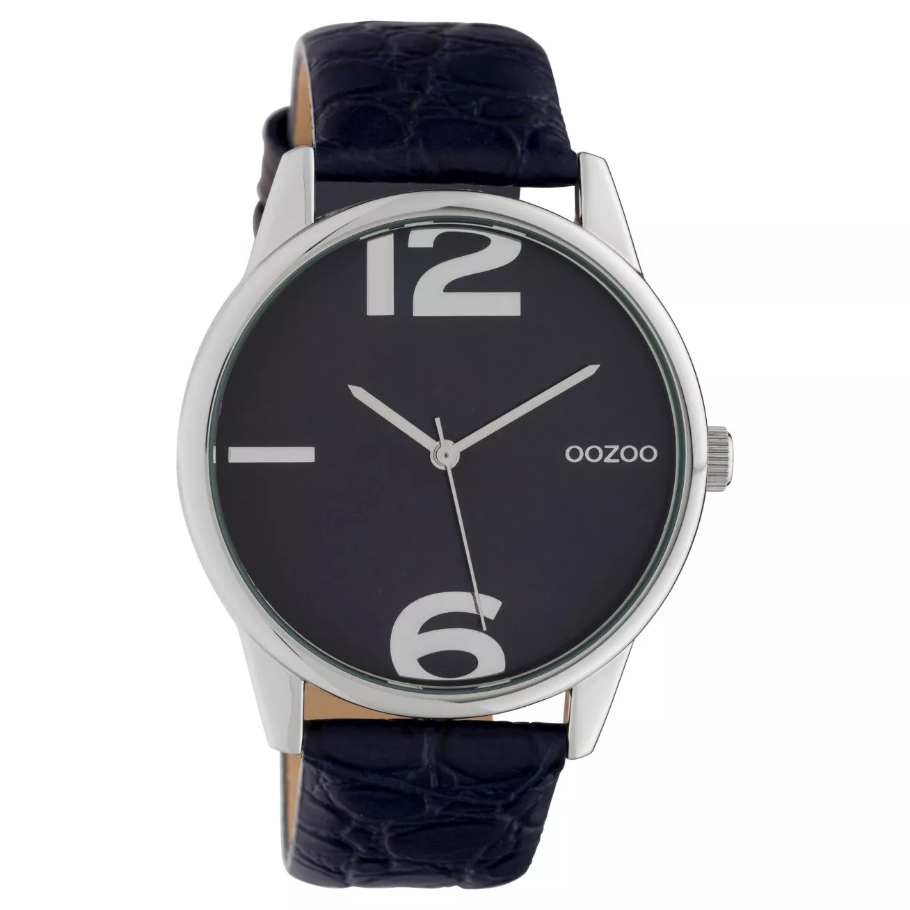 OOZOO C10377 Horloge Timepiece Collection Evening Blue Croco 45 mm