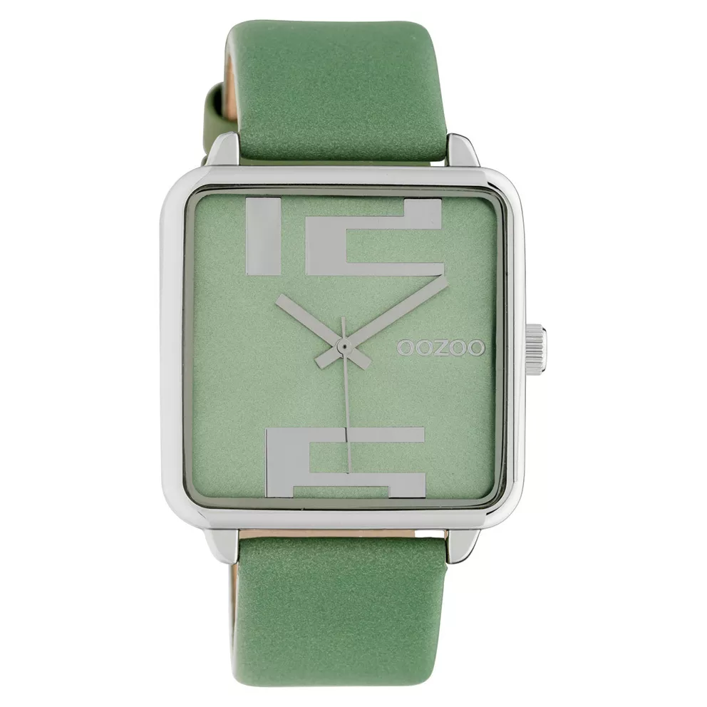 OOZOO C10362 Horloge Timepiece Collection Green Grey 35 x 35 mm