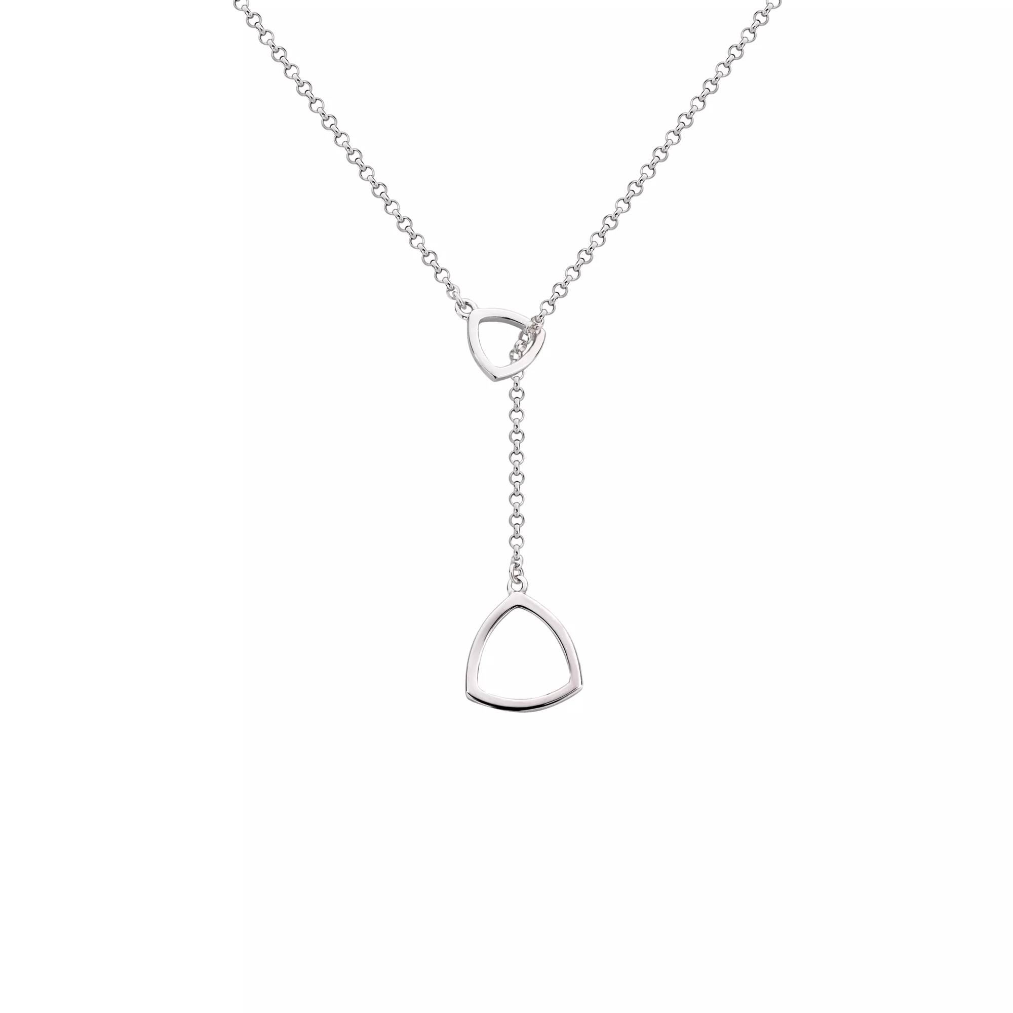 Rebel and Rose RR-NL009-S-60 Ketting Triangle Love At First Sight 60 cm zilver