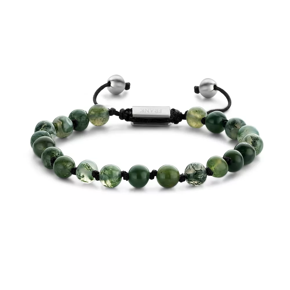 Frank 1967 Beads 7FB 0372 Armband Beads staal 6 mm groen