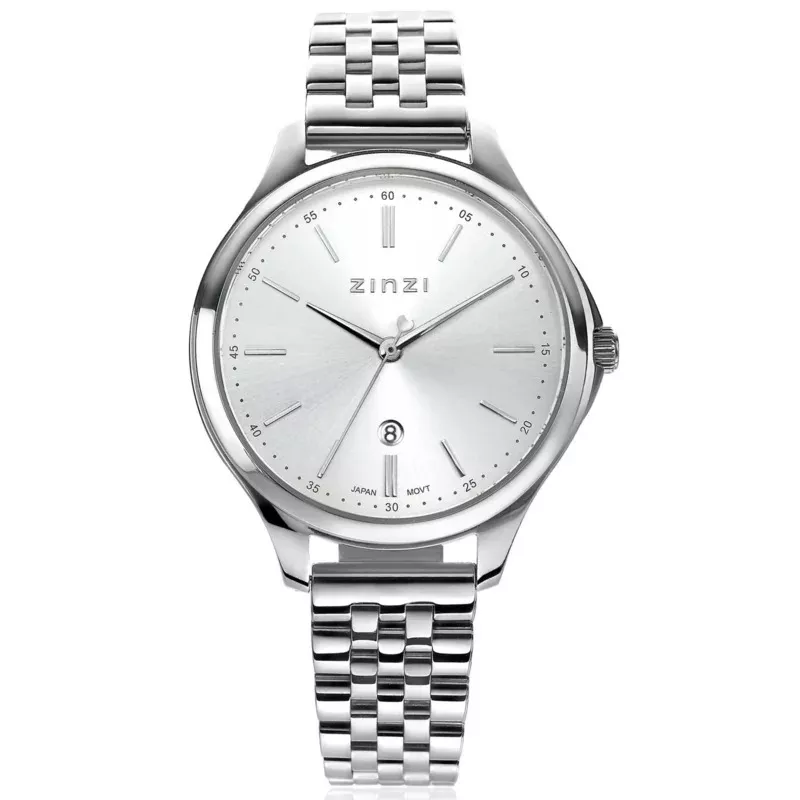 Zinzi ZIW1002 Horloge Classy zilverkleurig  + gratis armband 34 mm