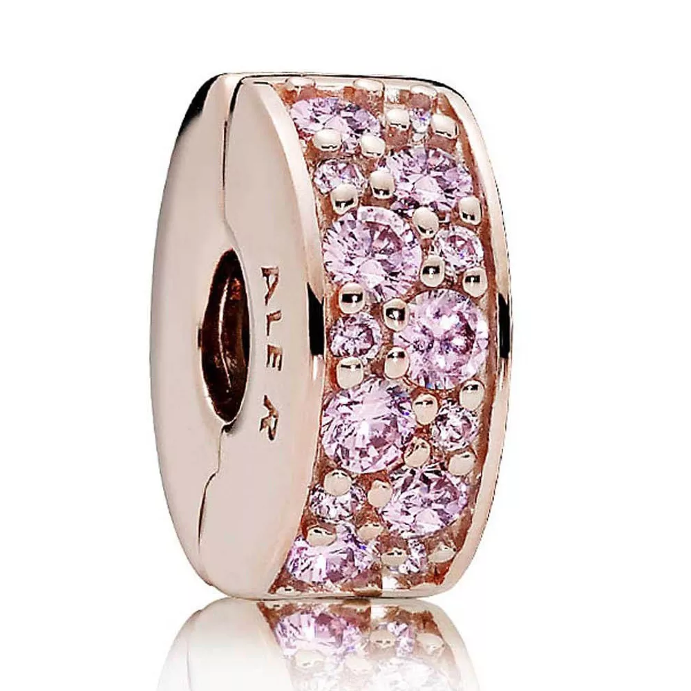 Pandora Rose 781817PCZ Clip-Stopper Bedel rosekleurig Pink Sparkling Elegance