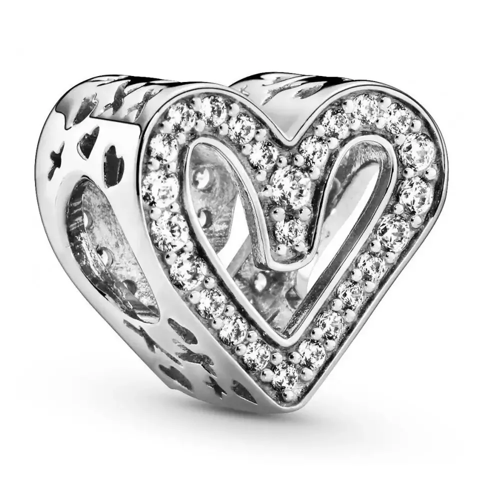 Pandora 798692C01 Bedel zilver Sparkling Freehand Heart