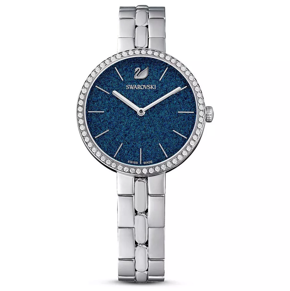Swarovski 5517790 Horloge Cosmopolitan zilverkleurig-blauw 32 mm