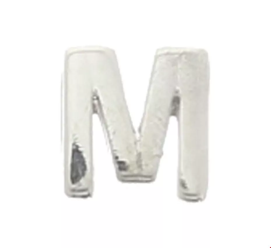 Huiscollectie Hanger Zilver Letter M  5,5 x 6 cm