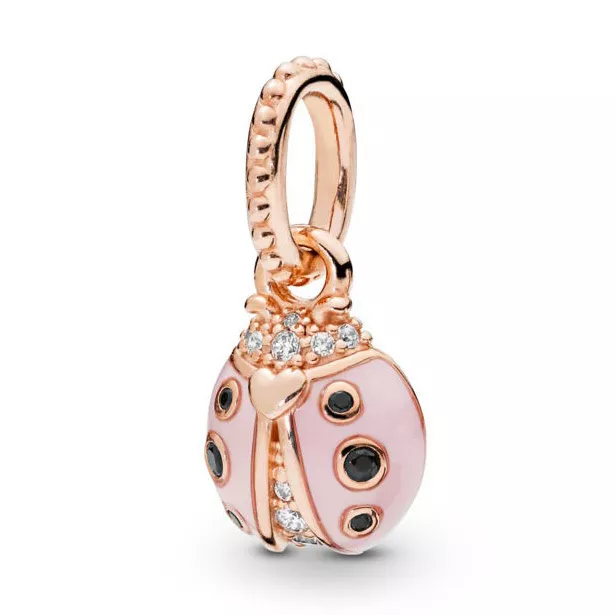 Pandora Rose 387909EN160 Hanger zilver Lucky Pink Ladybird rosekleurig