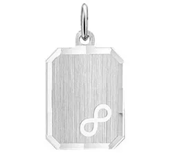 Huiscollectie Hanger Zilver Infinity Poli/mat Gediamanteerd