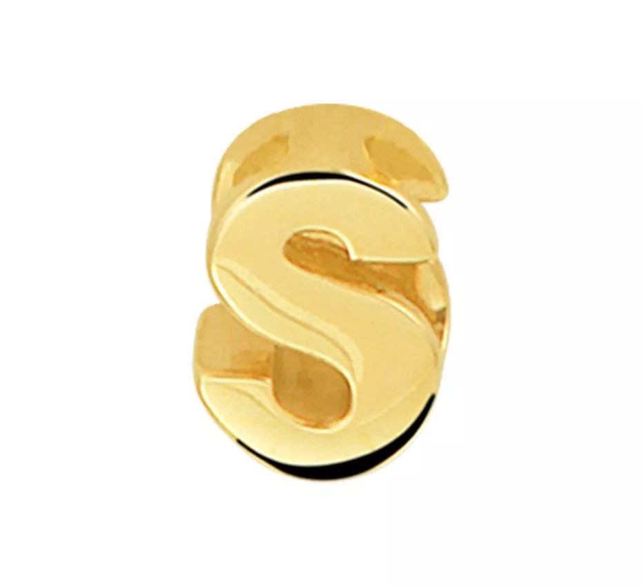 Hanger goud Letter  5.5 x 4.0 mm