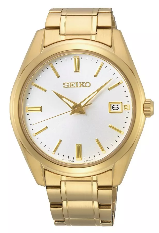 Seiko SUR314P1 herenhorloge goudkleurig saffierglas 40,2 mm
