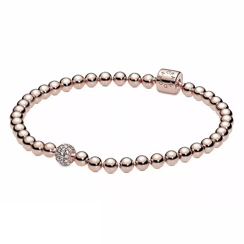 Pandora Rose 588342CZ Armband Beads and Pave zilver rosekleurig