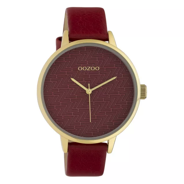 OOZOO C10247 Horloge Timepieces chili-rood 42 mm