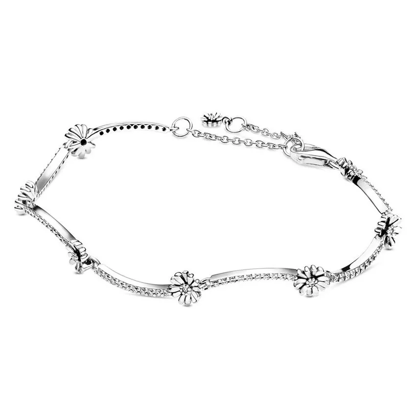 Pandora Moments 598807C01 Armband zilver Sparkling Daisy Flower 16 cm 