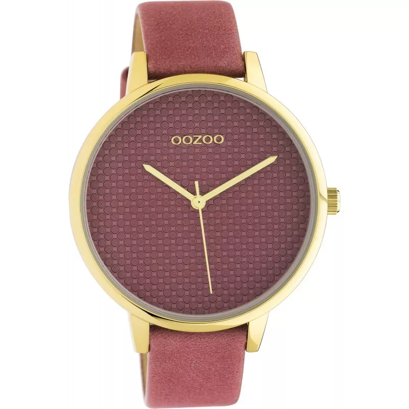 OOZOO C10591 Horloge Timepieces staal/leder oldpink 42 mm
