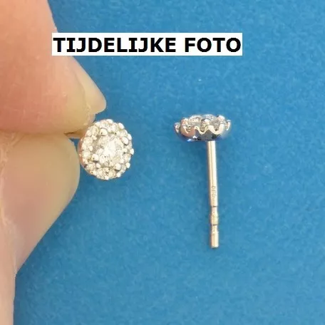 TFT Oorknoppen Rond Diamant 0.24ct (2x 0.12ct)  H SI Witgoud Glanzend