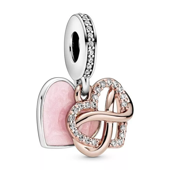 Pandora Rose 788878C01 Hangbedel zilver rosekleurig Sparkling Infinity Heart