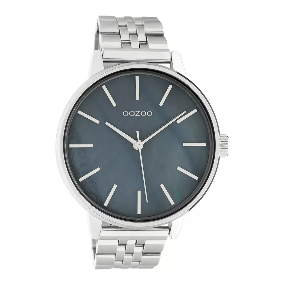 OOZOO C10623 Horloge Timepieces staal zilverkleurig-grijs parelmoer 40 mm