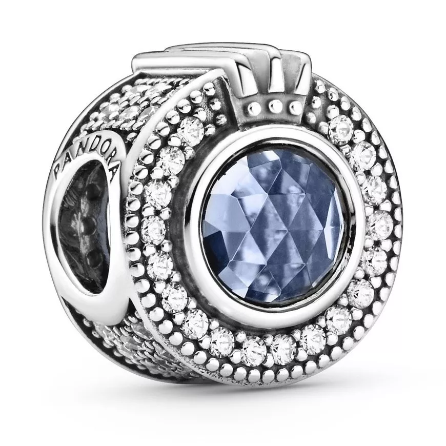 Pandora 799058C01 Bedel Sparkling Blue Crown O zilver