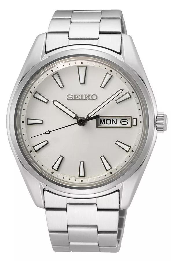 Seiko SUR339P1 herenhorloge saffierglas, witte wijzerplaat 40 mm