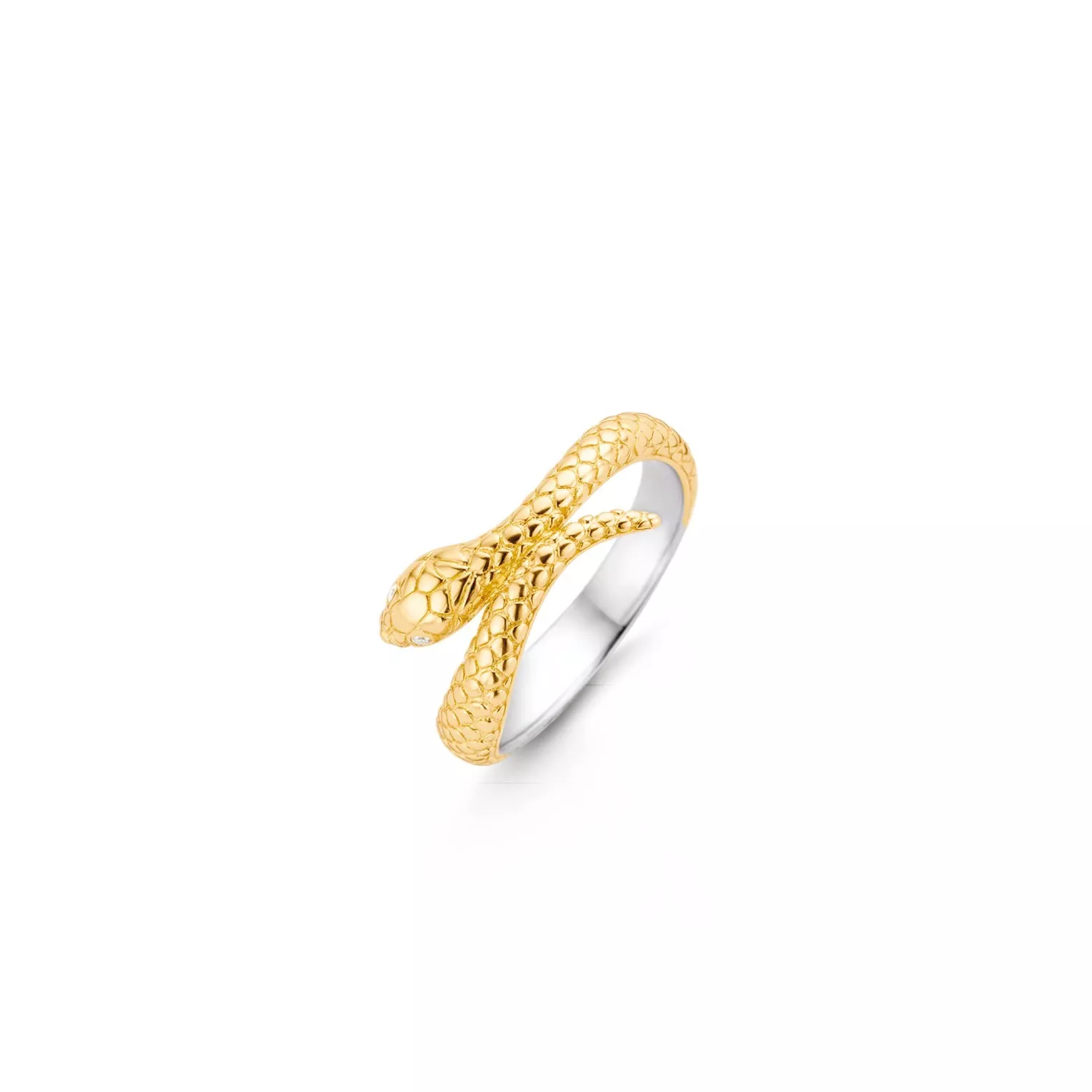 TI SENTO - Milano Ring 12160SY Zilver gold plated Maat 48