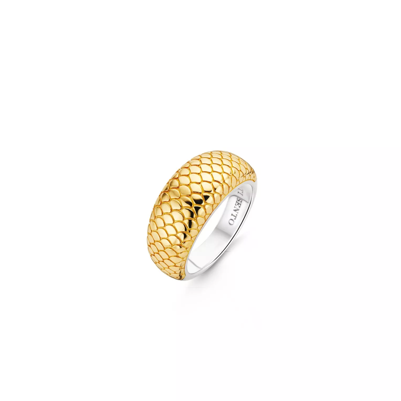 TI SENTO - Milano Ring 12162SY Zilver gold plated Maat 48