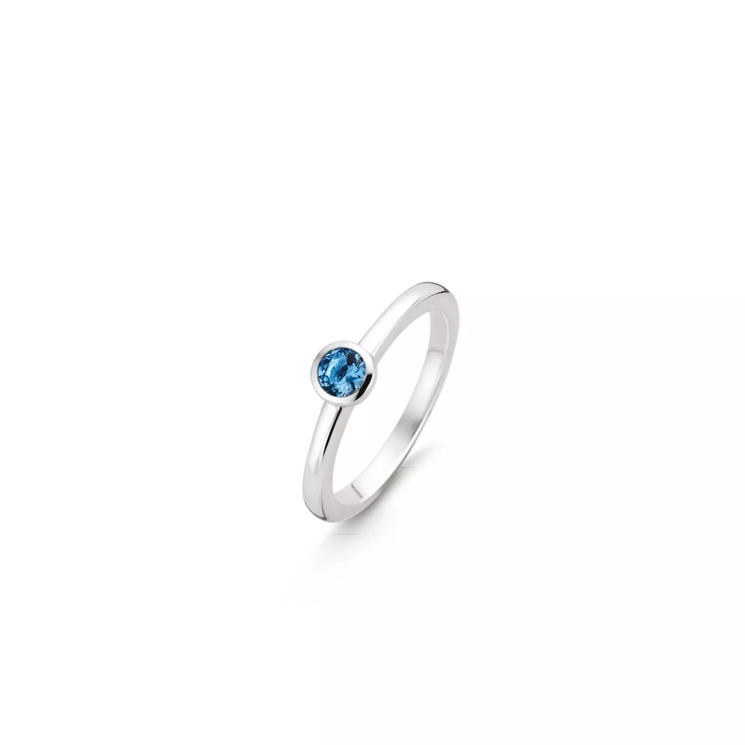 TI SENTO-Milano 1868DB Ring zilver-kristal zilverkleurig-blauw