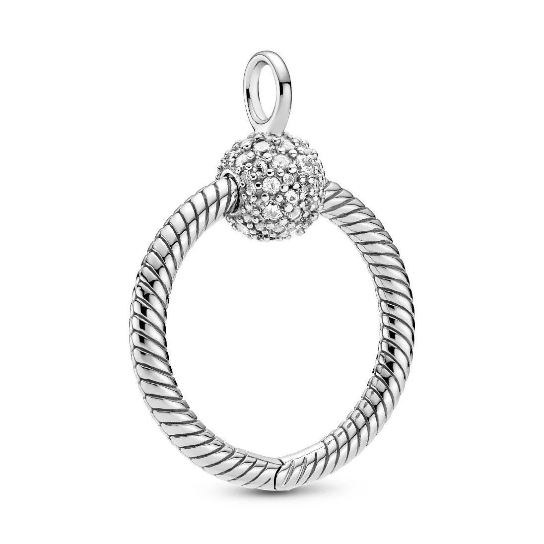 Pandora Moments  399097C01 Hanger Pave-O zilver 25 mm Small