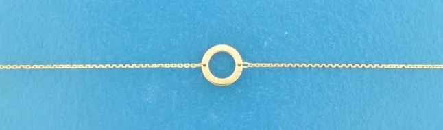 Armband Goud Rond 0,8 mm met een lengte van 16,5 - 17,5 - 18,5 cm.