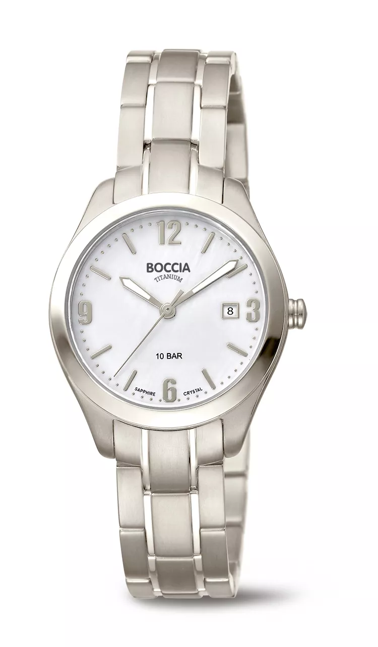 Boccia 3317-01 Horloge Titanium Saffierglas zilverkleurig 31 mm