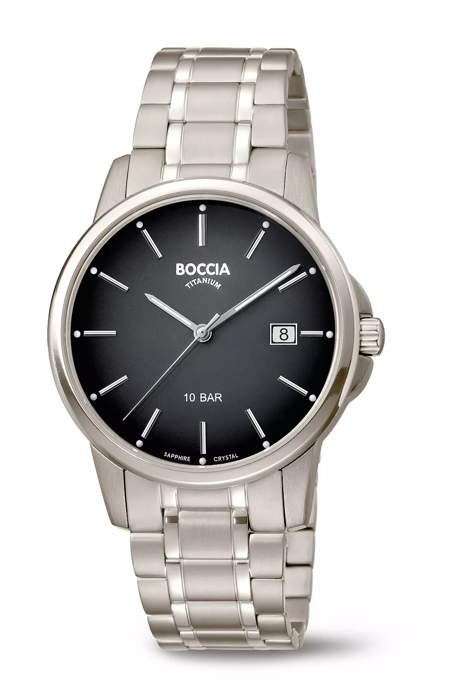 Boccia 3633-07 Horloge Titanium Saffierglas Grijs 40 mm