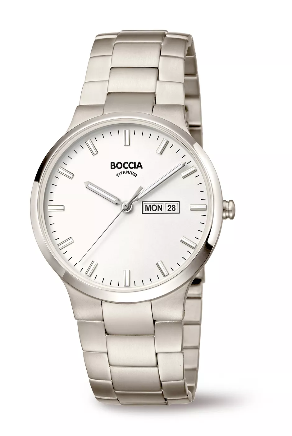 Boccia 3649-01 Horloge Titanium Saffierglas Wit 39 mm