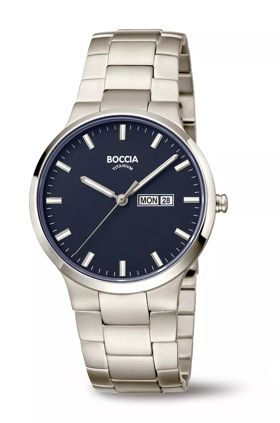 Boccia 3649-02 Horloge Titanium Saffierglas Blauw 39 mm
