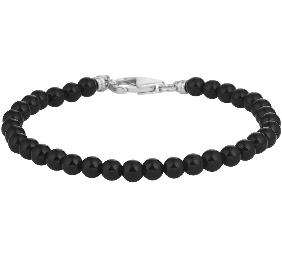 Huiscollectie Armband Zilver Onyx 4,5 mm 16 + 3 cm