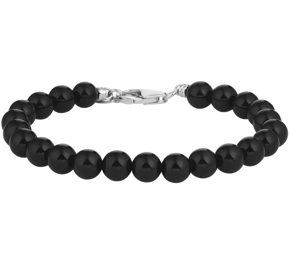 Huiscollectie Armband Zilver Onyx 6,3 mm 16 + 3 cm