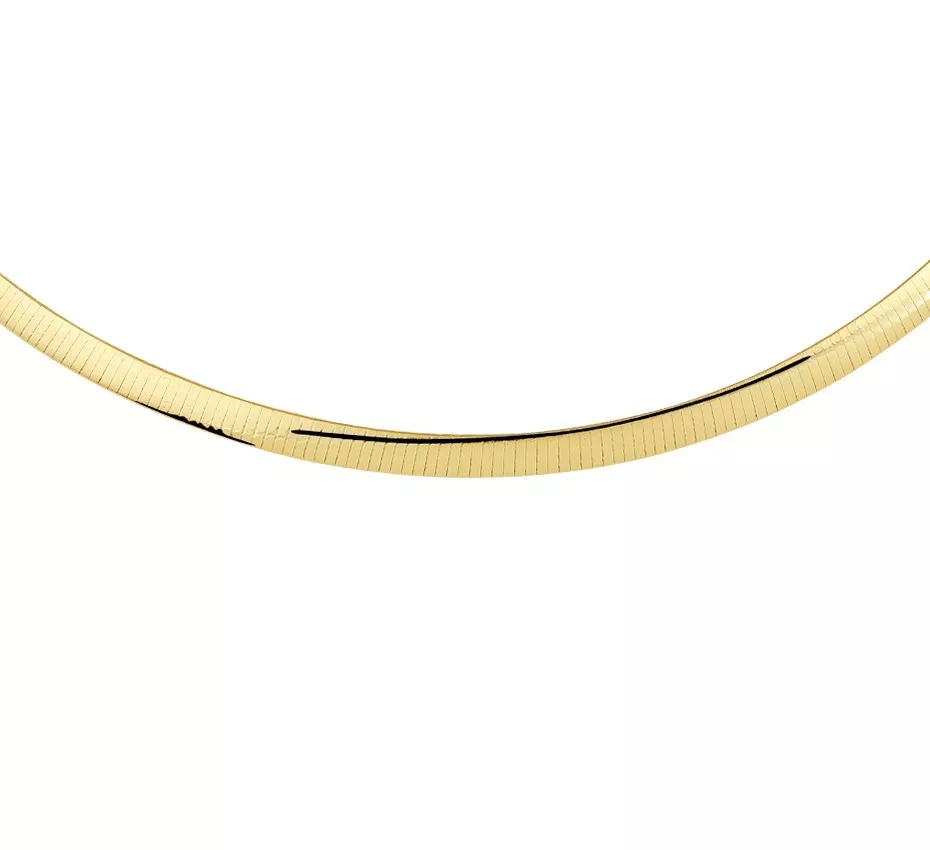 Ketting Omega zilver goudkleurig 4 mm 42-45 cm 