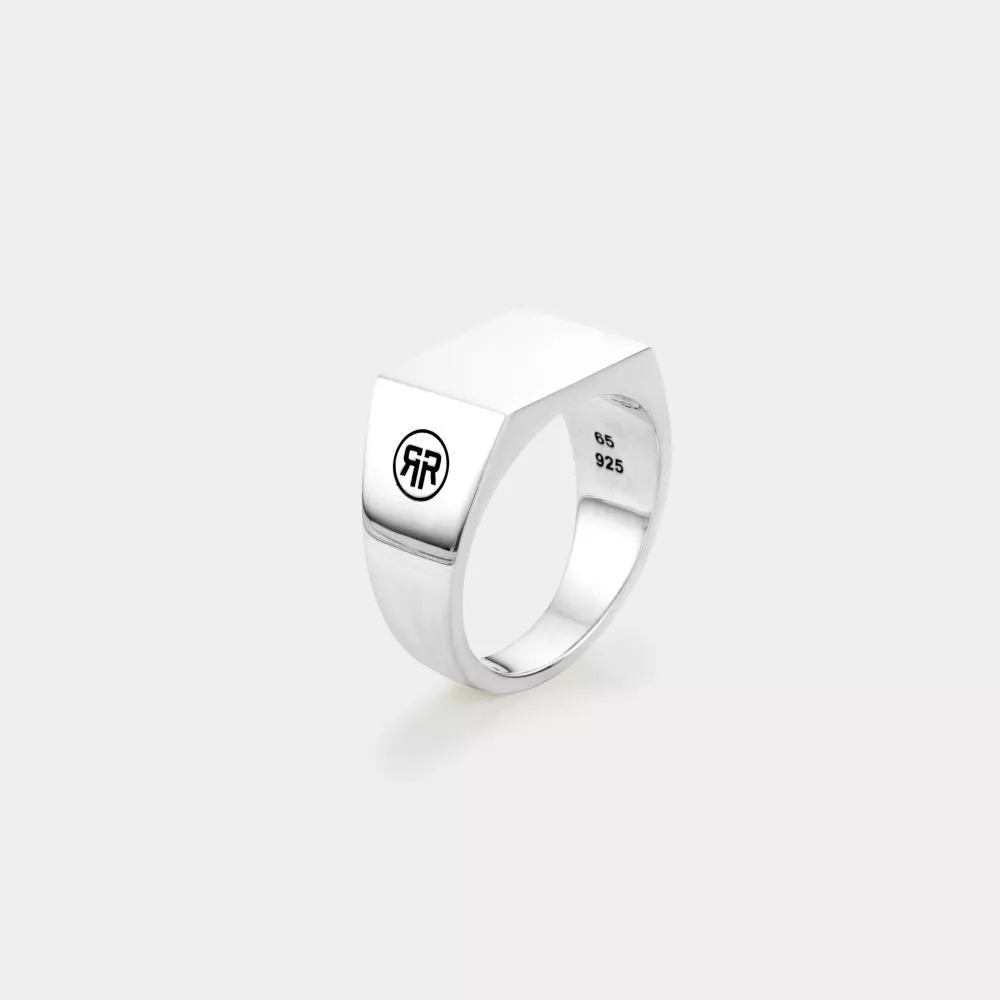 Rebel and Rose RR-RG027-S Ring Square Silver Shine zilver