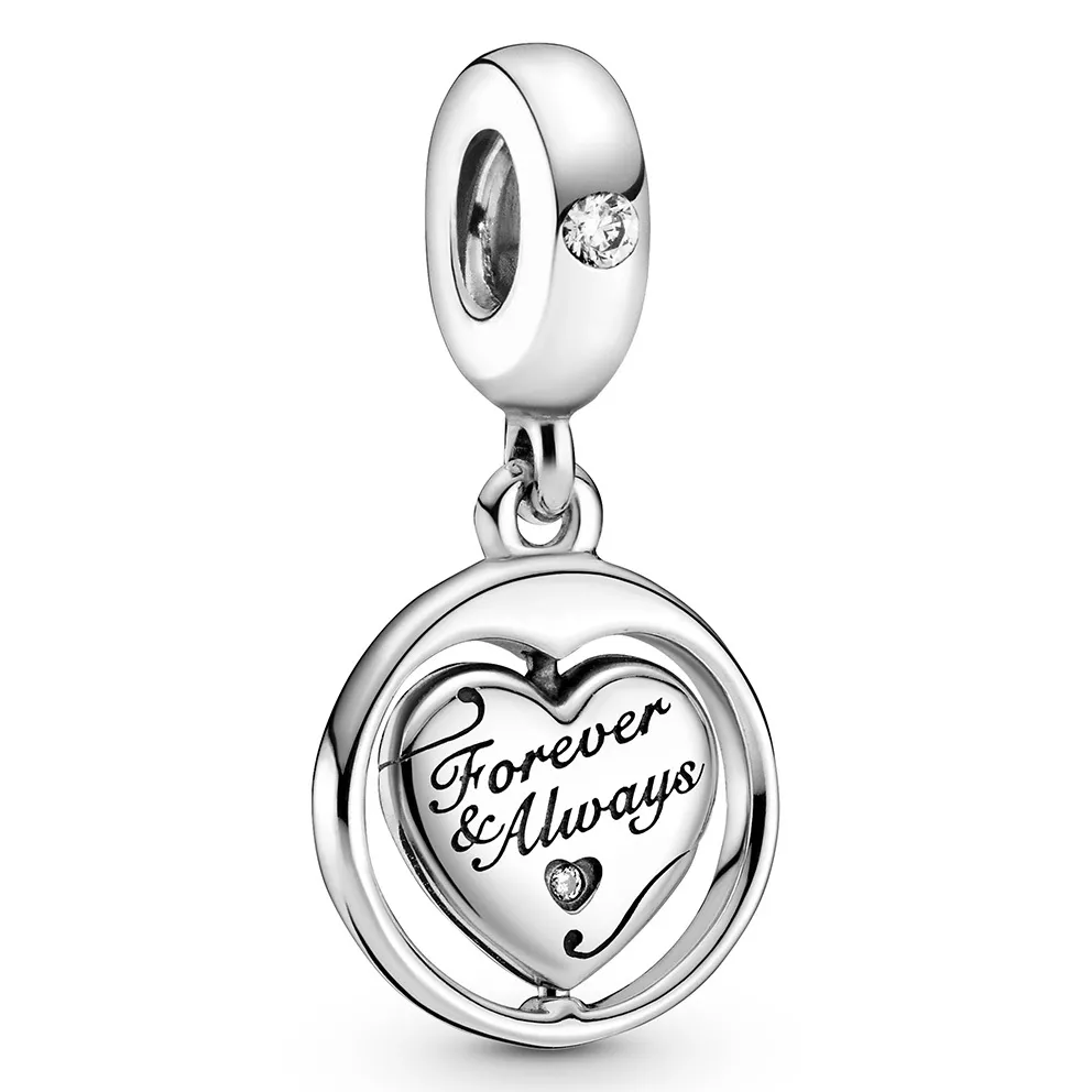 Pandora Passions 799266C01 Hangbedel Spinning Forever and Always Soulmate zilver