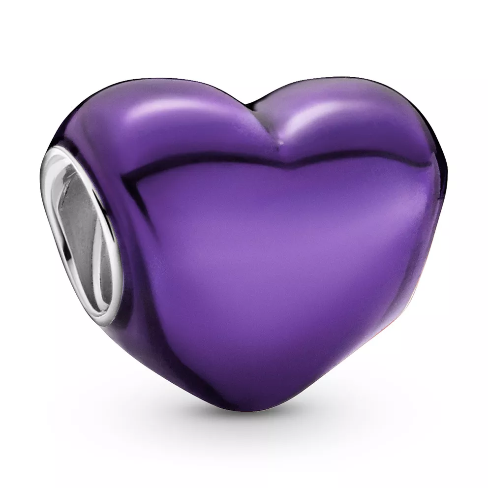 Pandora Colours 799291C01 Bedel Metallic Purple Heart zilver