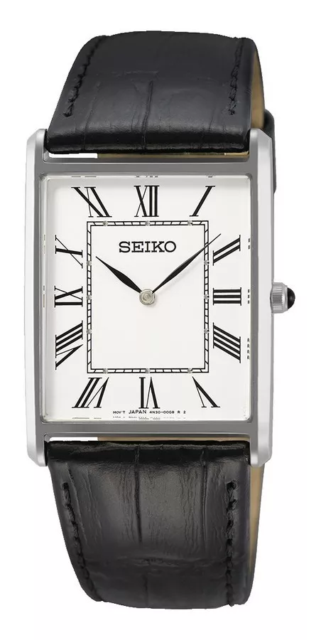 Seiko SWR049P1 horloge Quartz, Cabochonknop 38 mm